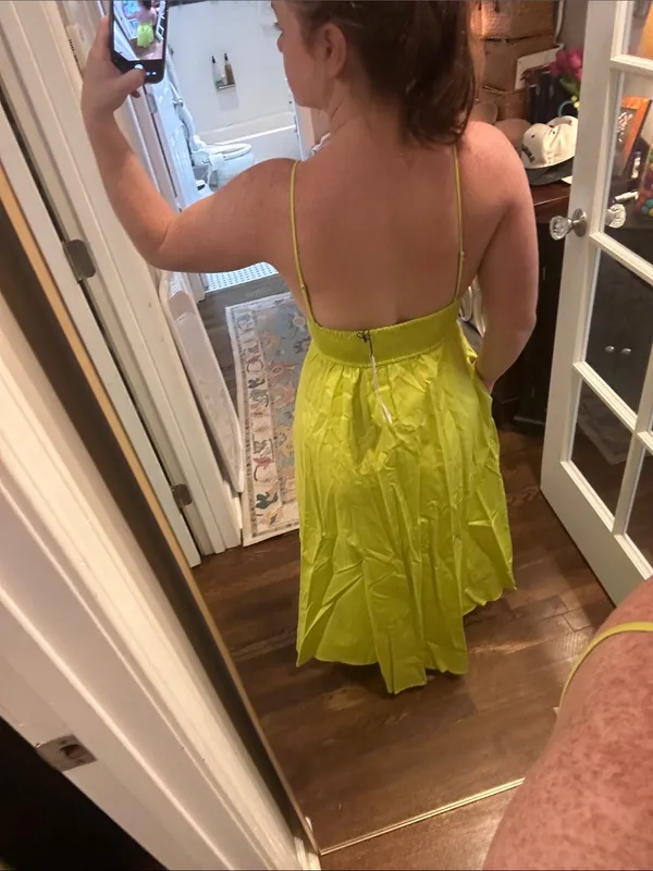 NWT Zara Lime Green Maxi Dress - Image 4
