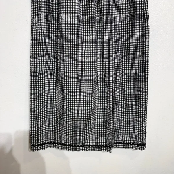 Free People Black Combo Penelope Gingham Midi Skirt Sz M NWT - Image 4