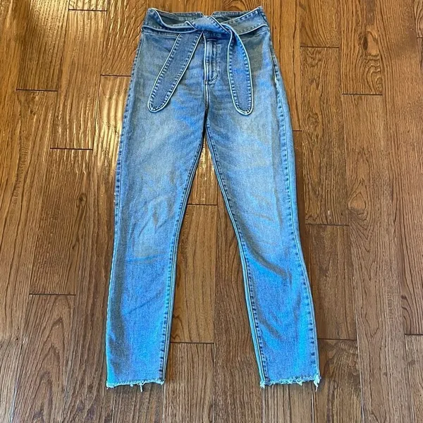 Abercrombie & Fitch ultra high rise skinny tie waist jeans 25/0 - Image 2