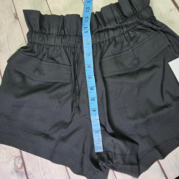 Girlfriend Collective Black Cora Pocket‎ Shorts Paperbag Waist Cargo XXS - Image 8