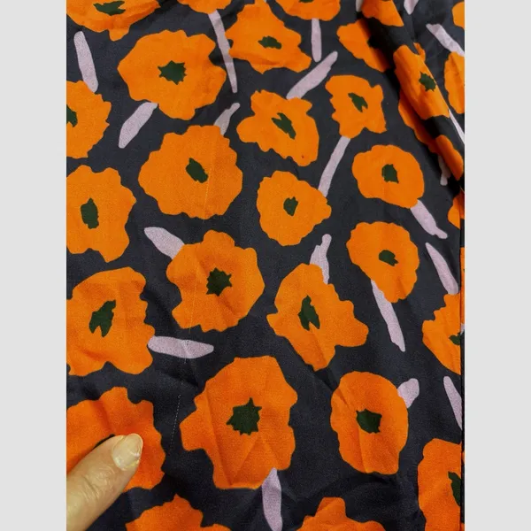 Anthropologie HUTCH Poppy Floral Wide-Leg Crop Pants Orange/Purple Size S - Image 3
