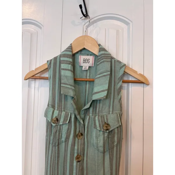 BDG Blue Stripe‎ Button Front Dress Size Small - Image 3