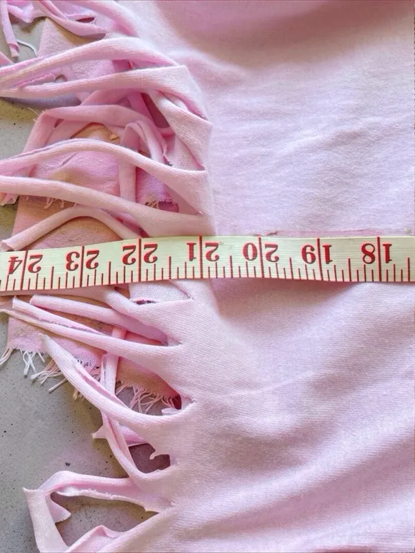 Handmade Pink Leopard Bow Fringe Graphic Tee L homemade - Image 5
