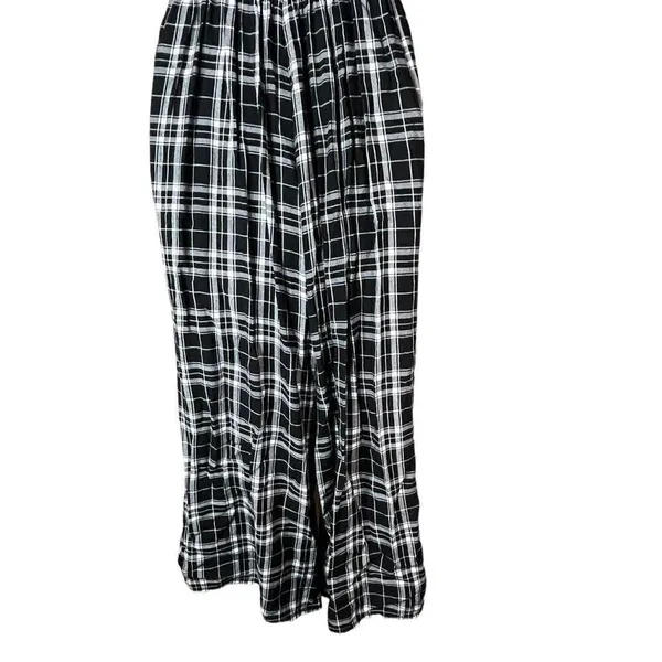 Hollister Black and White Plaid Jumpsuit Size Medium‎ - Image 8