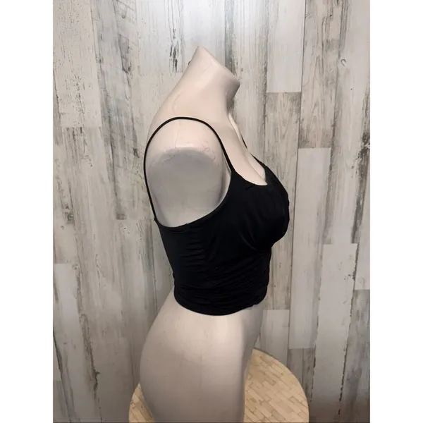 Live in the Moment Black Ruched Cami Top Women’s Size M - Image 8