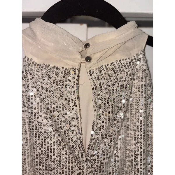 Calvin Klein‎ Sequin Dress Halter Neck Sleeveless Party Sparkle Size S - Image 7