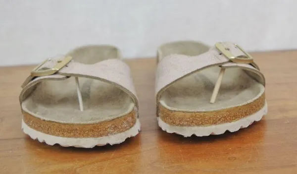 Birkenstock German Made Leather Buckle Close Slide Sandals Size 36 - Image 6
