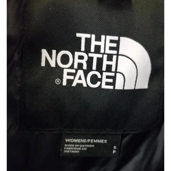 The North Face Nuptse Short Jacket Womens S White Black 700 Fill Down Puffer - Image 3
