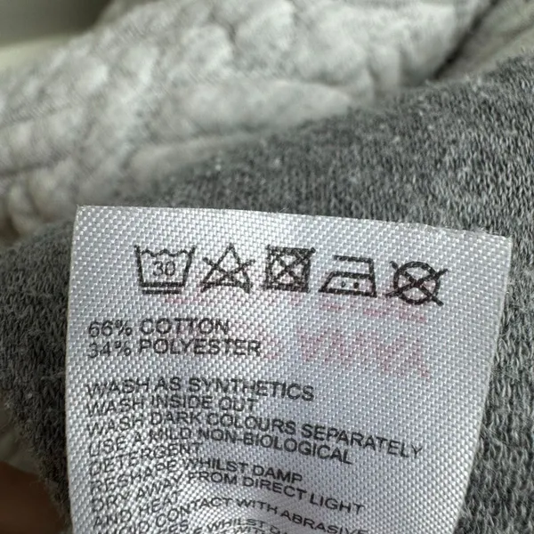 Whistles Light Gray Quilted Crewneck Jumper Size 8 US Medium - Image 8