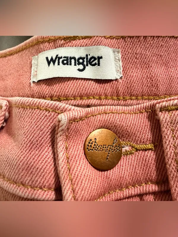Wrangler Heritage high-rise straight-leg crop jeans dusty pink size 26 - Image 10
