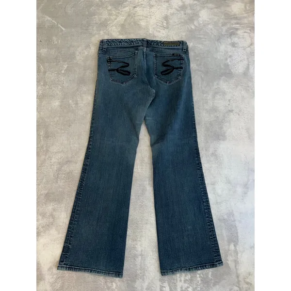 Women's Seven7 Blue Flare Jeans - Image 6