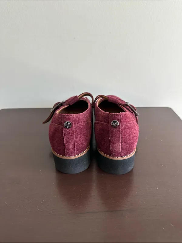 Vionic Women's Carmen T-Strap Loafer Suede Port Wine Size 6 - Image 5