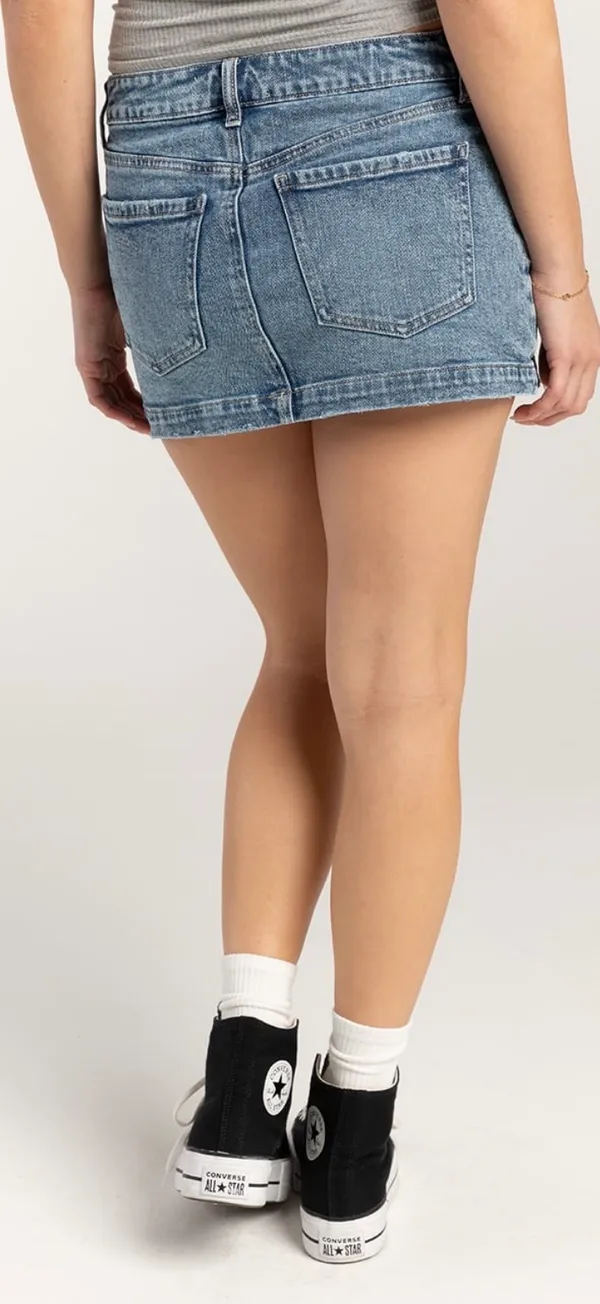 RSQ Low-Rise Denim Mini Skirt - Image 6
