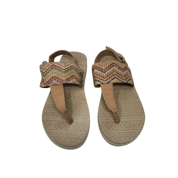 Luk Ees By Muk Luks Multicolor Slingback Casual Flats Thong Sandals Size 9 - Image 4