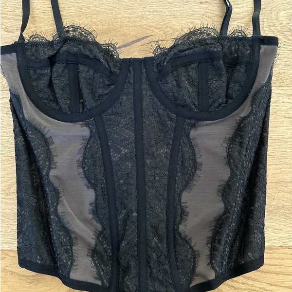 Urban Outfitters - Out From Under Modern Love Bustier Crop Top in Black - Image 2