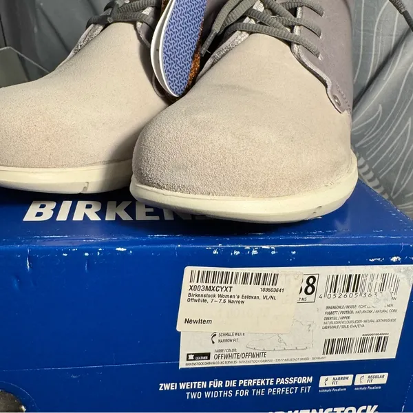 Birkenstock Women's Off-White mid Sneakers 38 Euro (7W) Narrow fit - Image 9
