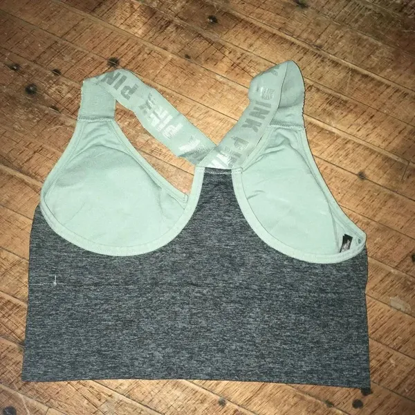 Victoria’s Secret gray and mint green M sports bra - Image 2