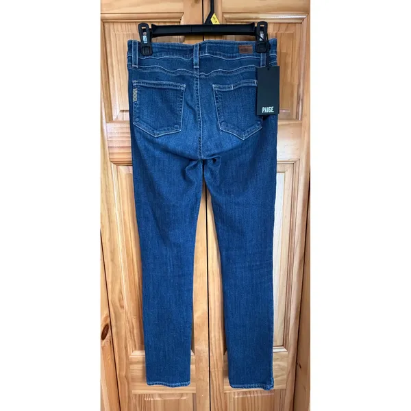 PAIGE Women Skinny Jeans‎ Sz 26 Dark Wash Indigo Blue Stretch Denim NWT New - Image 2