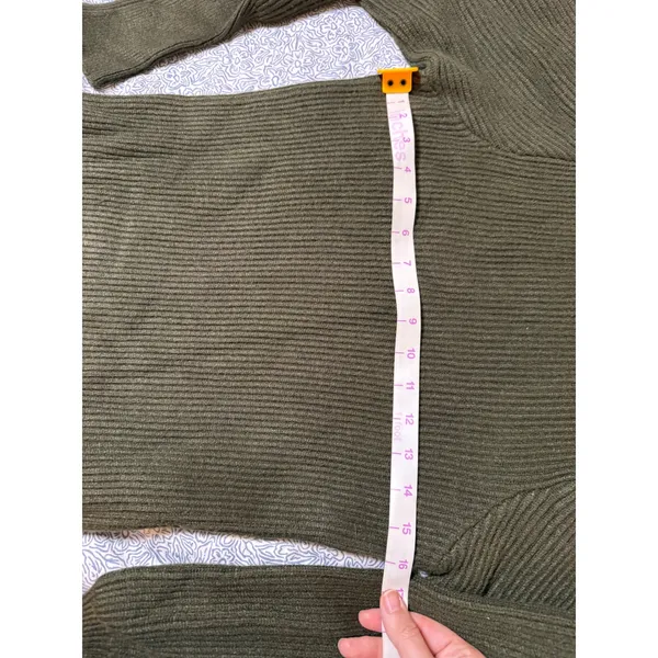 Lulus Size Small Loving You Fondly Olive Green Ribbed Knit Sweater Dress FLAW - Image 6