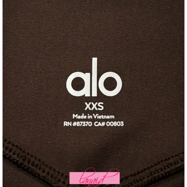Alo High-Waist Airlift Elongated Leggings Espresso Hi-Rise Waisted Split Hem XXS - Image 6