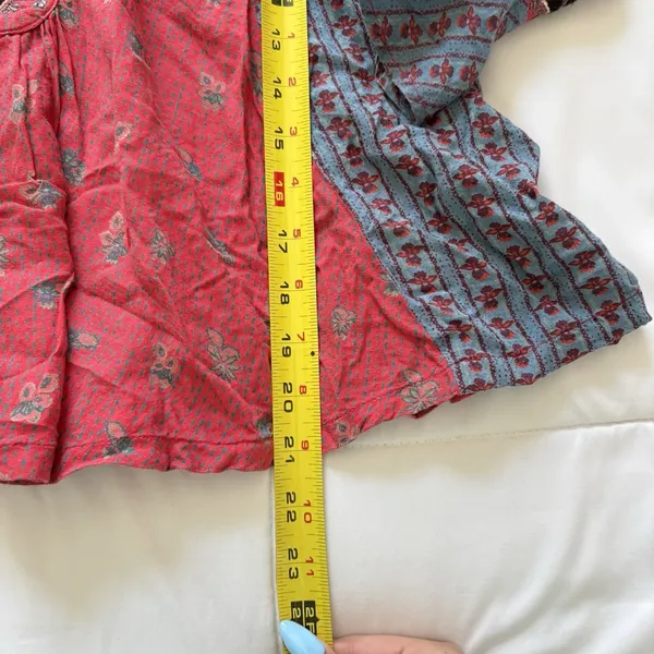 Free People But I Like It Top Blouse‎ Womens Small Red Boho Hippie Whimsy Beach - Image 5