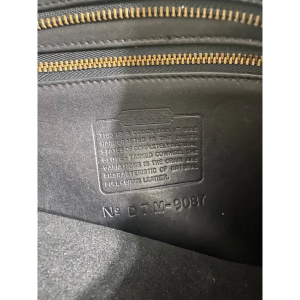 Vintage Coach Crossbody Bag Black Leather 9087 Made in USA - Image 6