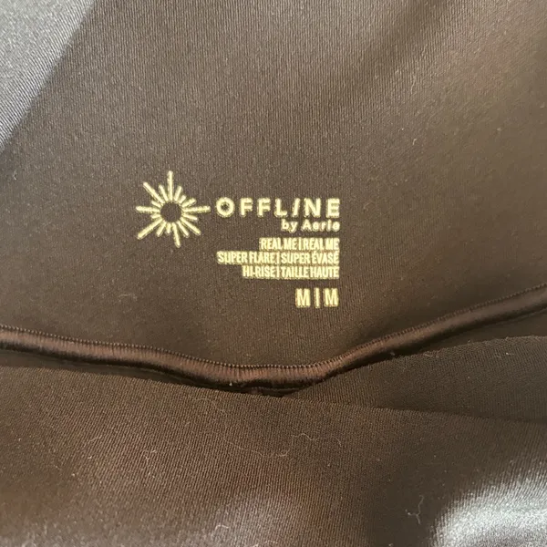 Aerie Black Flare Legging with crossover waist - Image 2