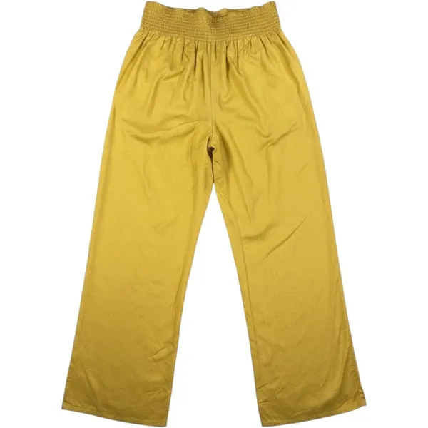 Miss Universe 06 Zuleyka Rivera Mustard Yellow Wide Leg Smocked Waist Pants Lrge - Image 7