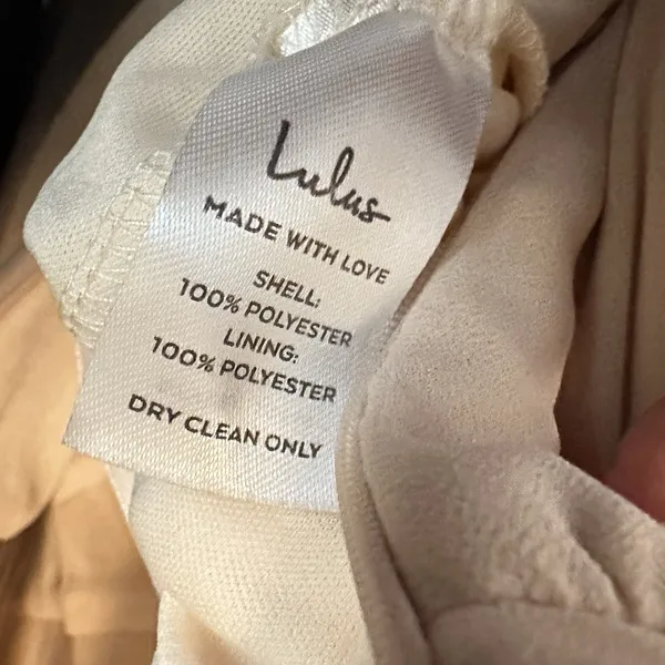 Lulus Heavenly Hues Cream Maxi Chiffon Dress Sz Medium Wedding‎ Bridesmaid Gala - Image 11