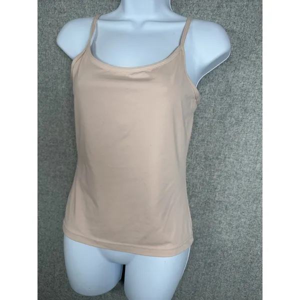 Vintage Bloomingdales‎ Small Womens Cami Top Light Pink Stretch 90s Scoop Neck - Image 3