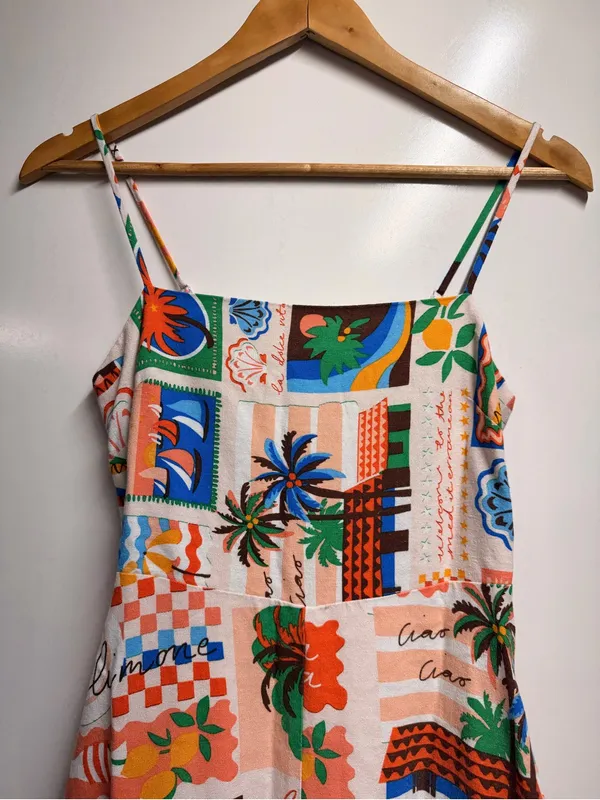 SugarLips Lumy Mix Vin Smocked Maxi Dress size xs women’s - Image 8