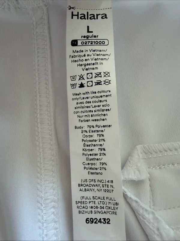 Halara HaloTekAir Wide Leg Pants White Size Large Stretch Pull On NWT - Image 8