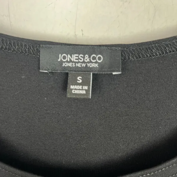 NWT Jones & Co New York Sleeveless Faux Crossover Hem Top Black Size Small S NEW - Image 6