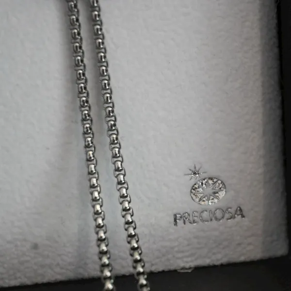 Starry Sky Surgical Steel Necklace with Preciosa Czech Crystal - Silver - Image 3