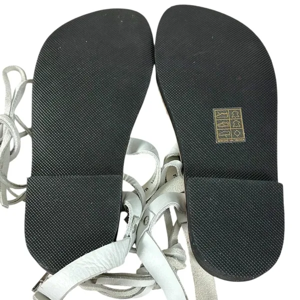 Free People Willow Wrap Gladiator Leather Sandals Bone Size 36 5 5.5 6 Bohemian - Image 10