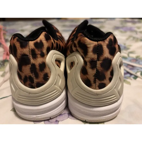 Adidas ZX Flux Sneakers Women’s Leopard Pink Brown Black Sz 8.5 - Image 6
