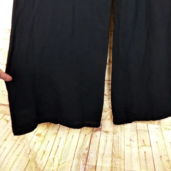 Reformation Pants Womens 8 Black Wide Leg High Rise Tie Belt Flowy Lined Boho - Image 7
