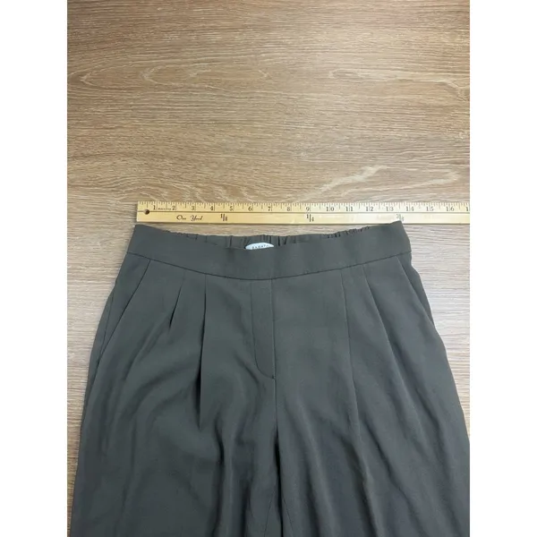 Babaton Aritzia Cohen Pants Women's 4 Dark Olive Japanese Crepe Trousers Office - Image 4