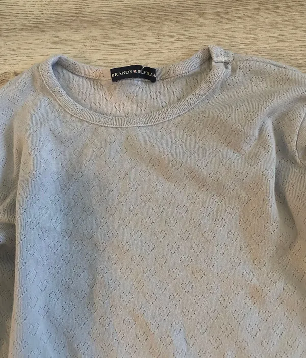 heart pointelle leah long sleeve top - Image 2