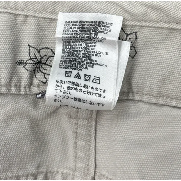 The North Face A5 Series Mini Shorts Size 8 Khaki Canvas Cargo Hiking Gorpcore - Image 10