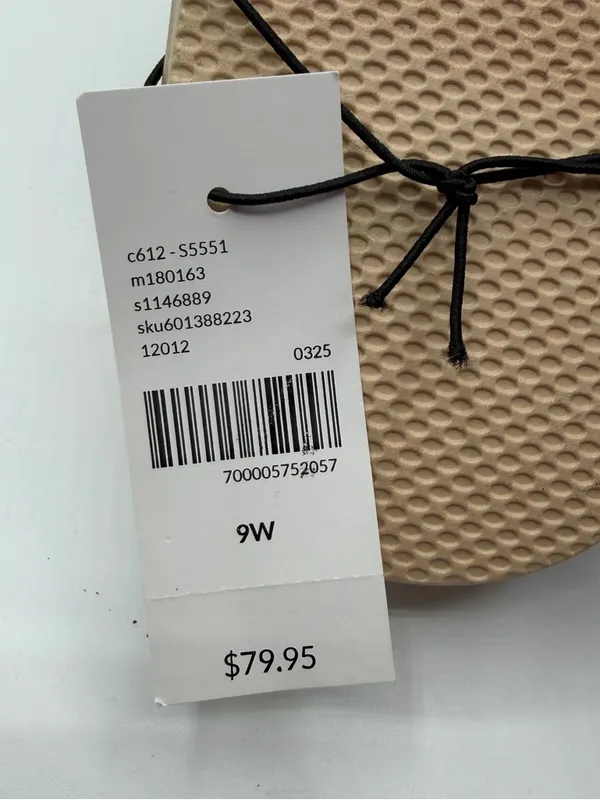 Lane Bryant Raffia Slide Sandals 9W Wide Beige Woven Comfort NWT - Image 8