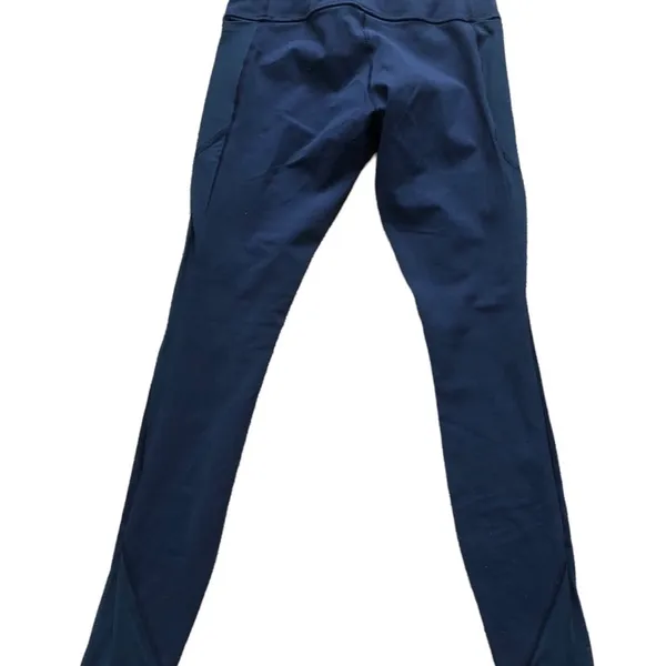Lululemon Make A Move Navy Tights Side & Back Zip Pocket Size 6 - Image 3
