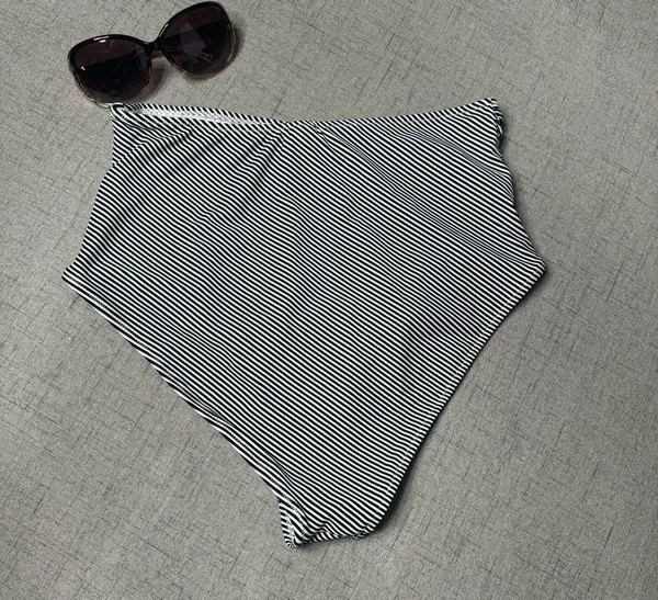 Cupshe High Rise Bikini Striped Swim Bottoms Large - Image 7