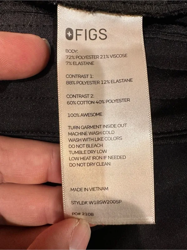 FIGS Technical Collection High Waisted Black Cargo Jogger Scrub Pants XS Petite - Image 6