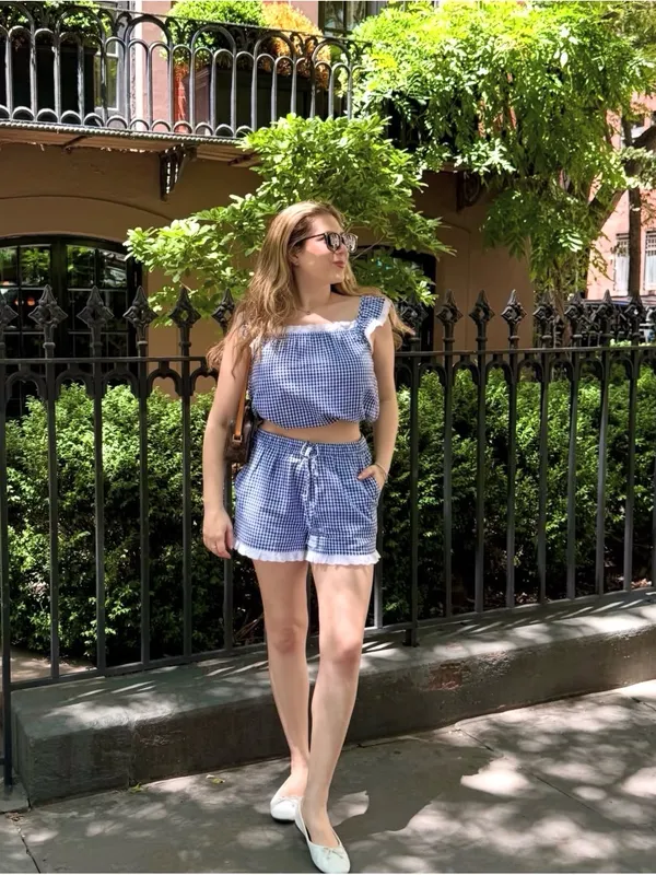 Caroline Constas Gingham Ruffle - Image 3