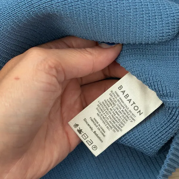 Aritzia Babaton Sculpt Knit Racer Mini Dress in Flagstone Blue - Image 11