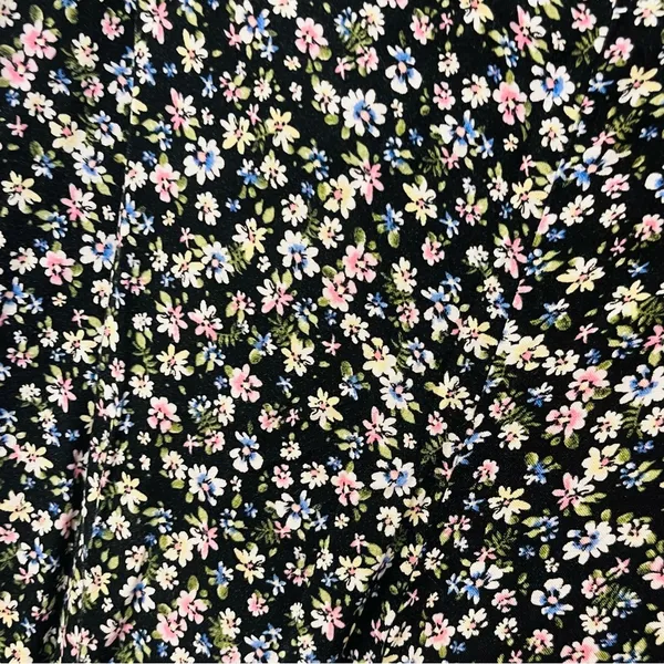 A. Byer black floral gacho pants pull on size XL - Image 5
