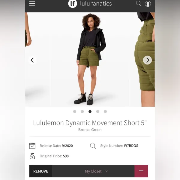 NWT Lululemon Dynamic Movement Short 5" - size 6 - Image 8