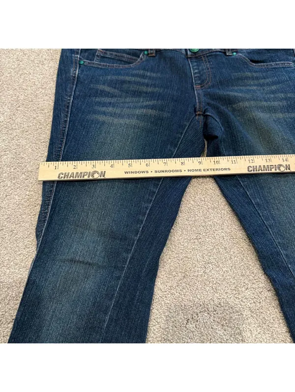 Women's Size Medium Maternity Jeans Slim Fit Dark Wash Casual - Image 9