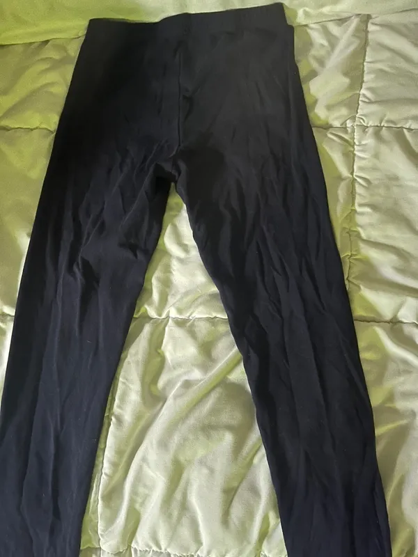 Navy Cotton Leggings Blue - Image 2